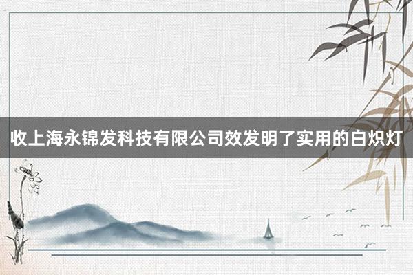 收上海永锦发科技有限公司效发明了实用的白炽灯